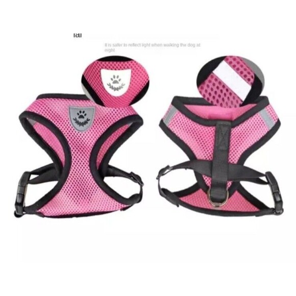 Cat Dog Pet Harness Hot Pink Adjustable Control Vest Dogs S M L XL Leash - Picture 2 of 8